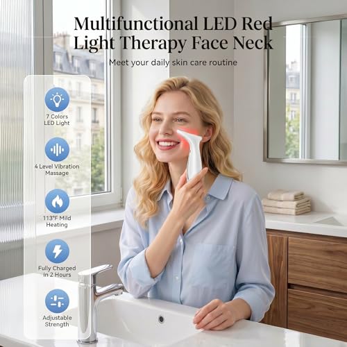GIHWRRI Masajeador Facial LED 7 Colores